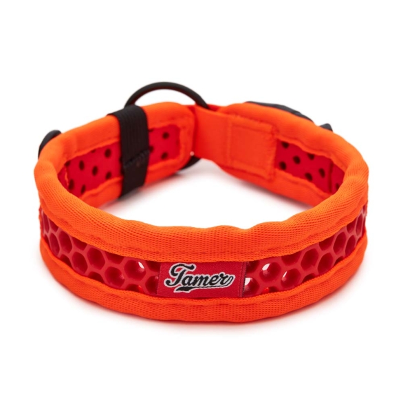 SOFTY Halsband | Länge: 30-36cm | Breite: 3,3cm | Farbe: orange/rot